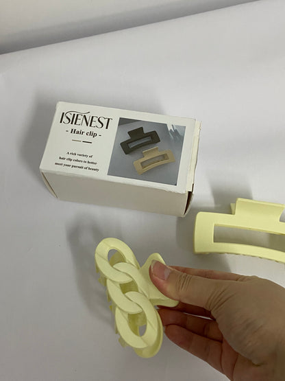 ISIENEST Large Hold Hair clamps for Women, Girls, 4.13 Inches, Matte Finish, Big Matte Strong Clips Large Hair Claw Clips 2 Pcs