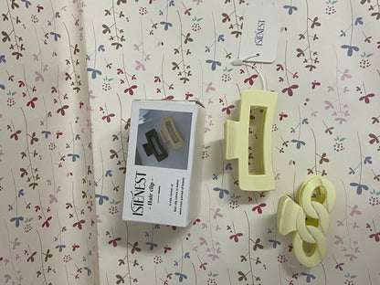 ISIENEST Large Hold Hair clamps for Women, Girls, 4.13 Inches, Matte Finish, Big Matte Strong Clips Large Hair Claw Clips 2 Pcs