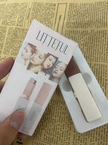 LITTEFUL Eyeshadow 101 Cream-to-Powder Waterproof Shadow Stick – Smoky Tawny Matte – Long-Lasting, Crease-Proof, Muted Brown Matte Eyeshadow with Built-in Smudger