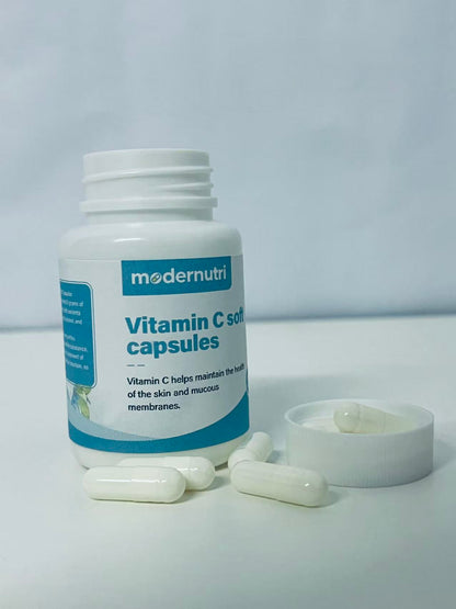 modernutri Vitamin C Soft Capsules 30-Count Gentle & Easy to Absorb A Daily Nutritional Choice for Skin & Mucous Membrane Health
