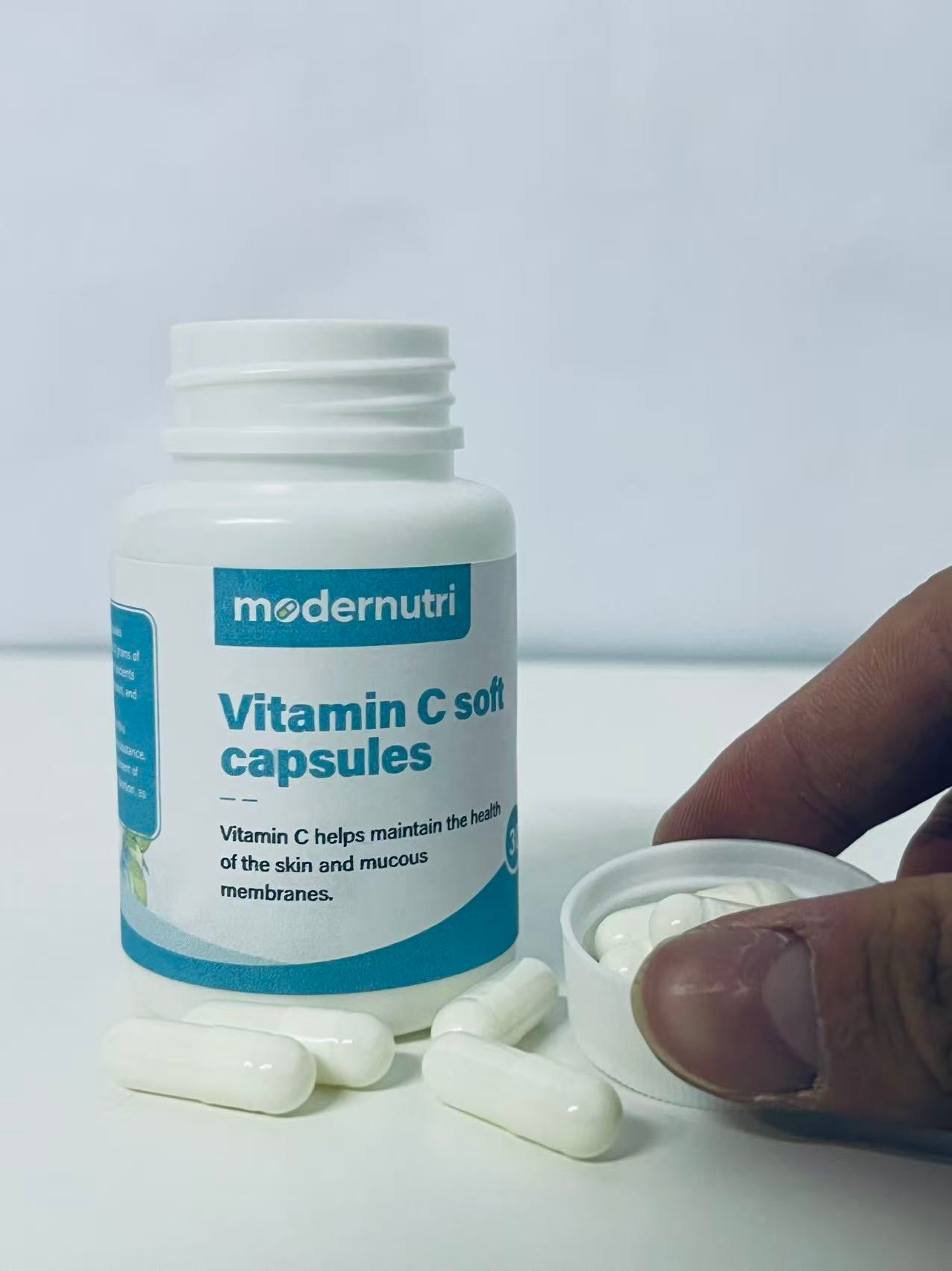 modernutri Vitamin C Soft Capsules 30-Count Gentle & Easy to Absorb A Daily Nutritional Choice for Skin & Mucous Membrane Health