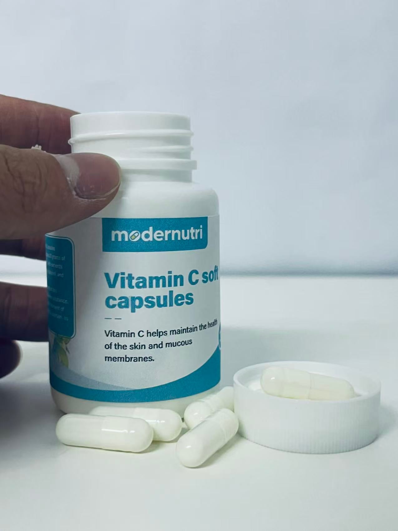modernutri Vitamin C Soft Capsules 30-Count Gentle & Easy to Absorb A Daily Nutritional Choice for Skin & Mucous Membrane Health