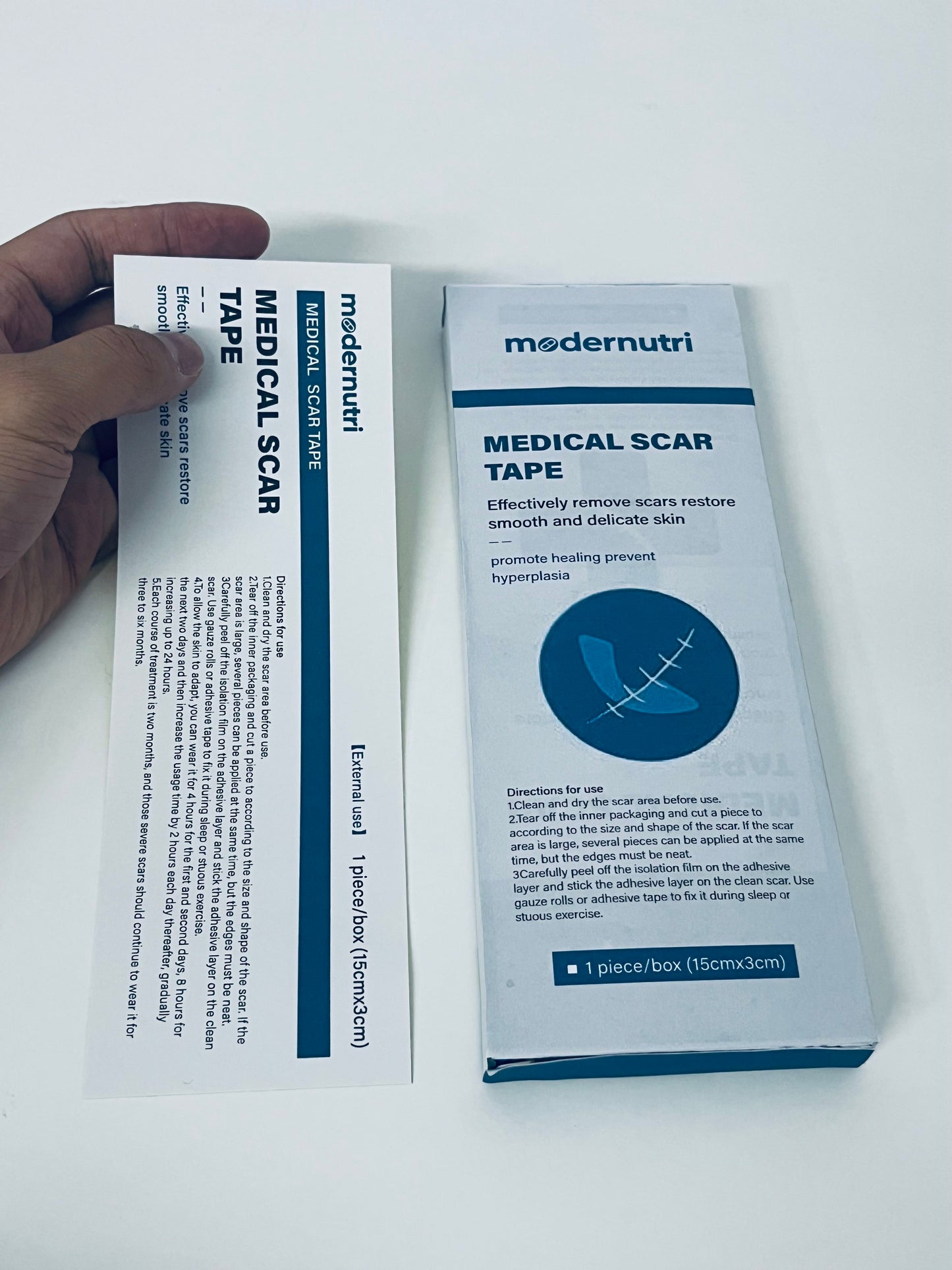 Modernutri Medical Scar Tape 15×3CM Large Size Scar Reduction & Hypertrophy Prevention A Thoughtful Choice for Post-Operative Skin Repair