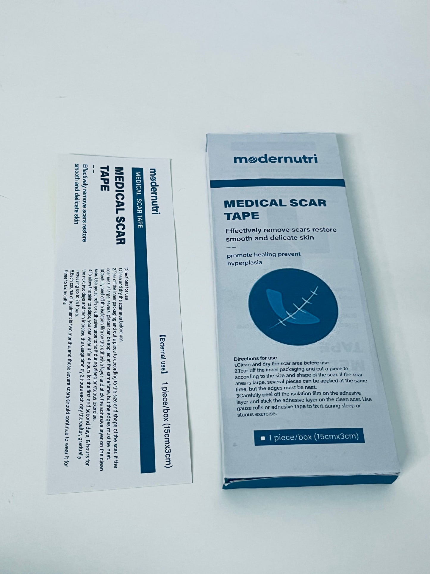 Modernutri Medical Scar Tape 15×3CM Large Size Scar Reduction & Hypertrophy Prevention A Thoughtful Choice for Post-Operative Skin Repair