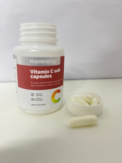 morenergy 30-Count Vitamin C Soft Capsules (Calcium Absorption Support)