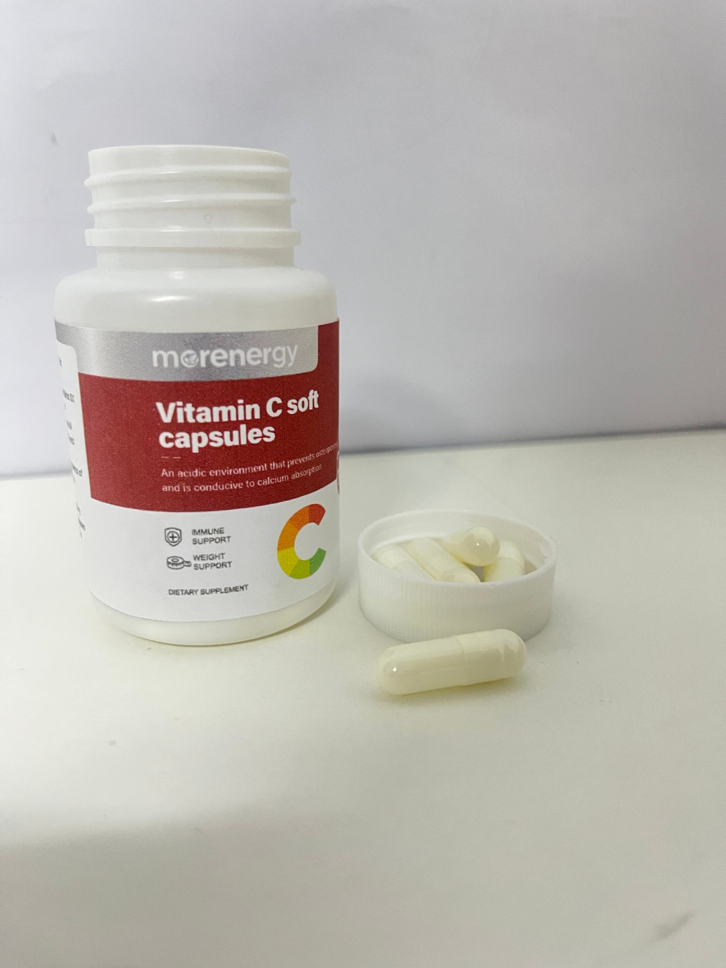 morenergy 30-Count Vitamin C Soft Capsules (Calcium Absorption Support)