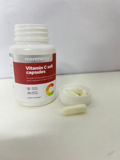 morenergy 30-Count Vitamin C Soft Capsules (Calcium Absorption Support)