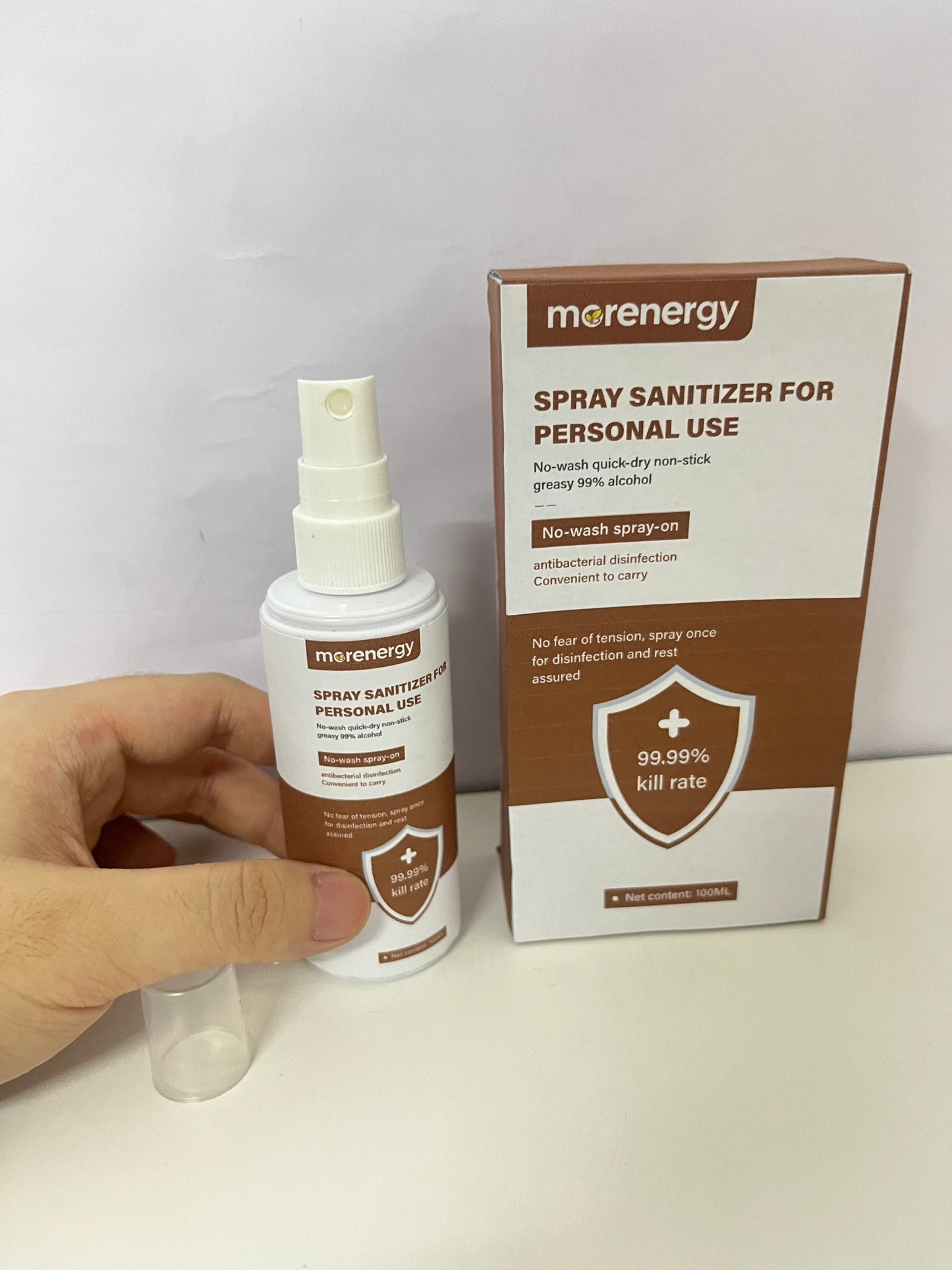 morenergy 100mL No-Wash  Disinfectants (99.99% Kill Rate)