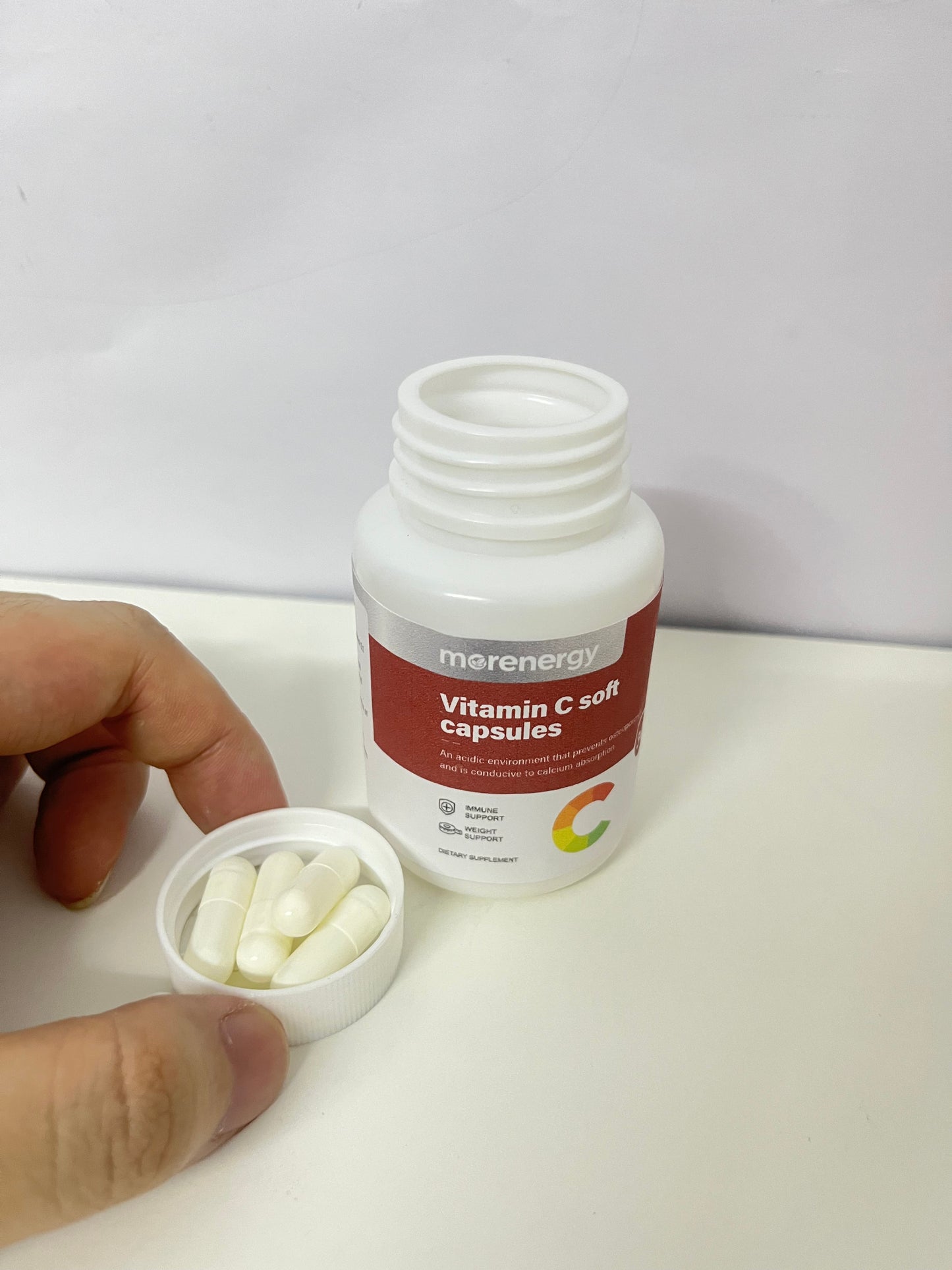 morenergy 30-Count Vitamin C Soft Capsules (Calcium Absorption Support)