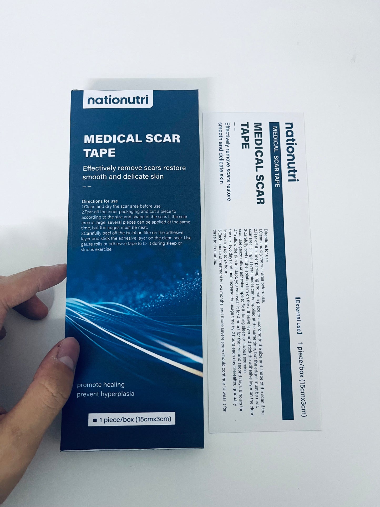 nationutri Medical Scar Tape - 15cm×3cm Scar Reduction Dressing, Promotes Healing & Prevents Hyperplasia, For Post-Injury/Post-Surgery Skin Care