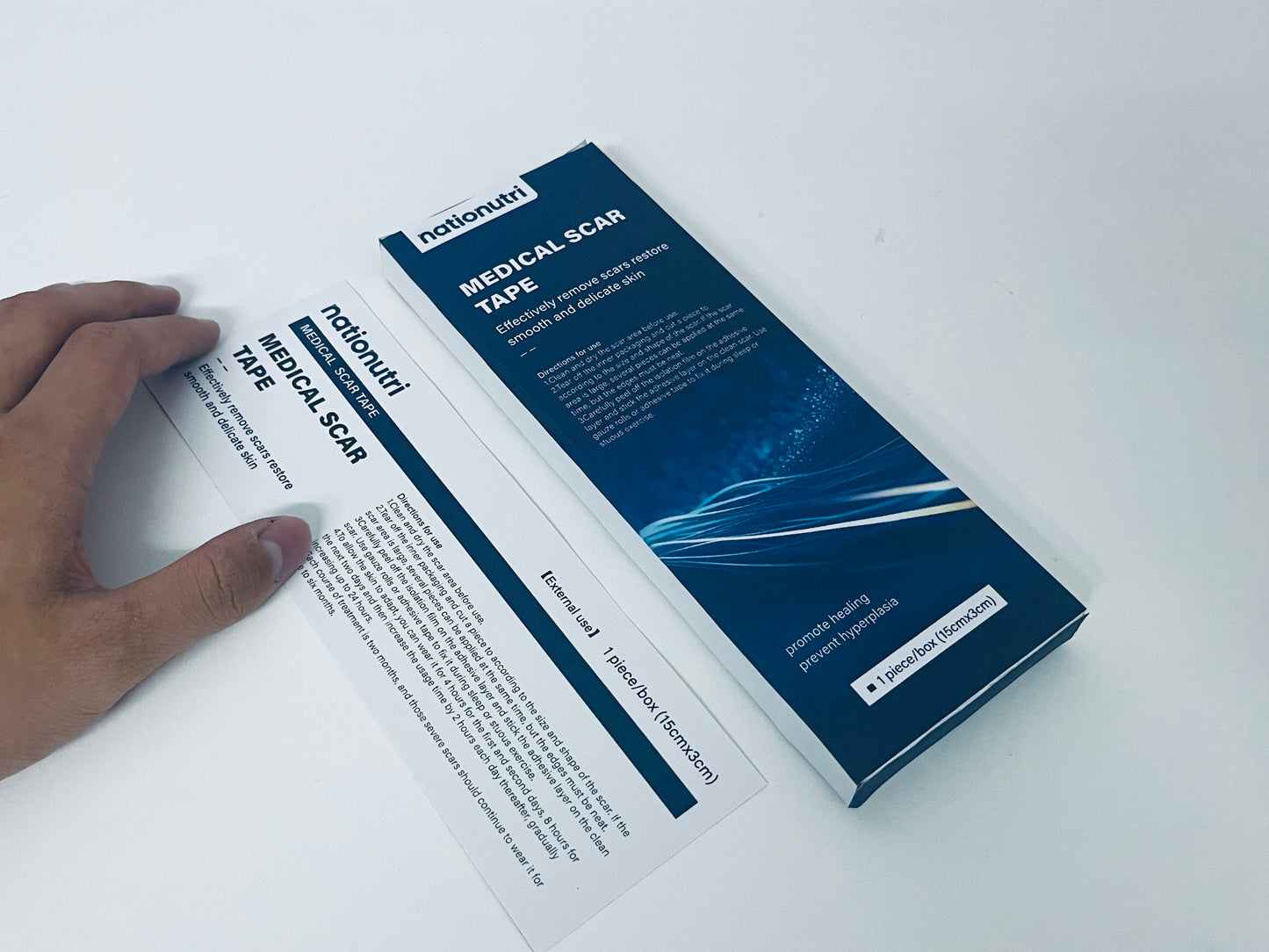 nationutri Medical Scar Tape - 15cm×3cm Scar Reduction Dressing, Promotes Healing & Prevents Hyperplasia, For Post-Injury/Post-Surgery Skin Care