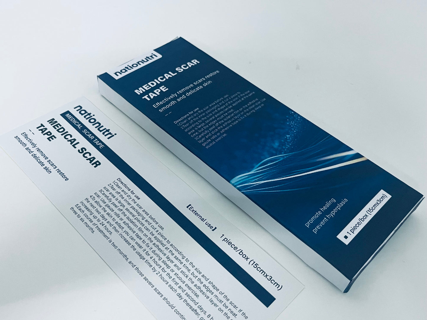 nationutri Medical Scar Tape - 15cm×3cm Scar Reduction Dressing, Promotes Healing & Prevents Hyperplasia, For Post-Injury/Post-Surgery Skin Care