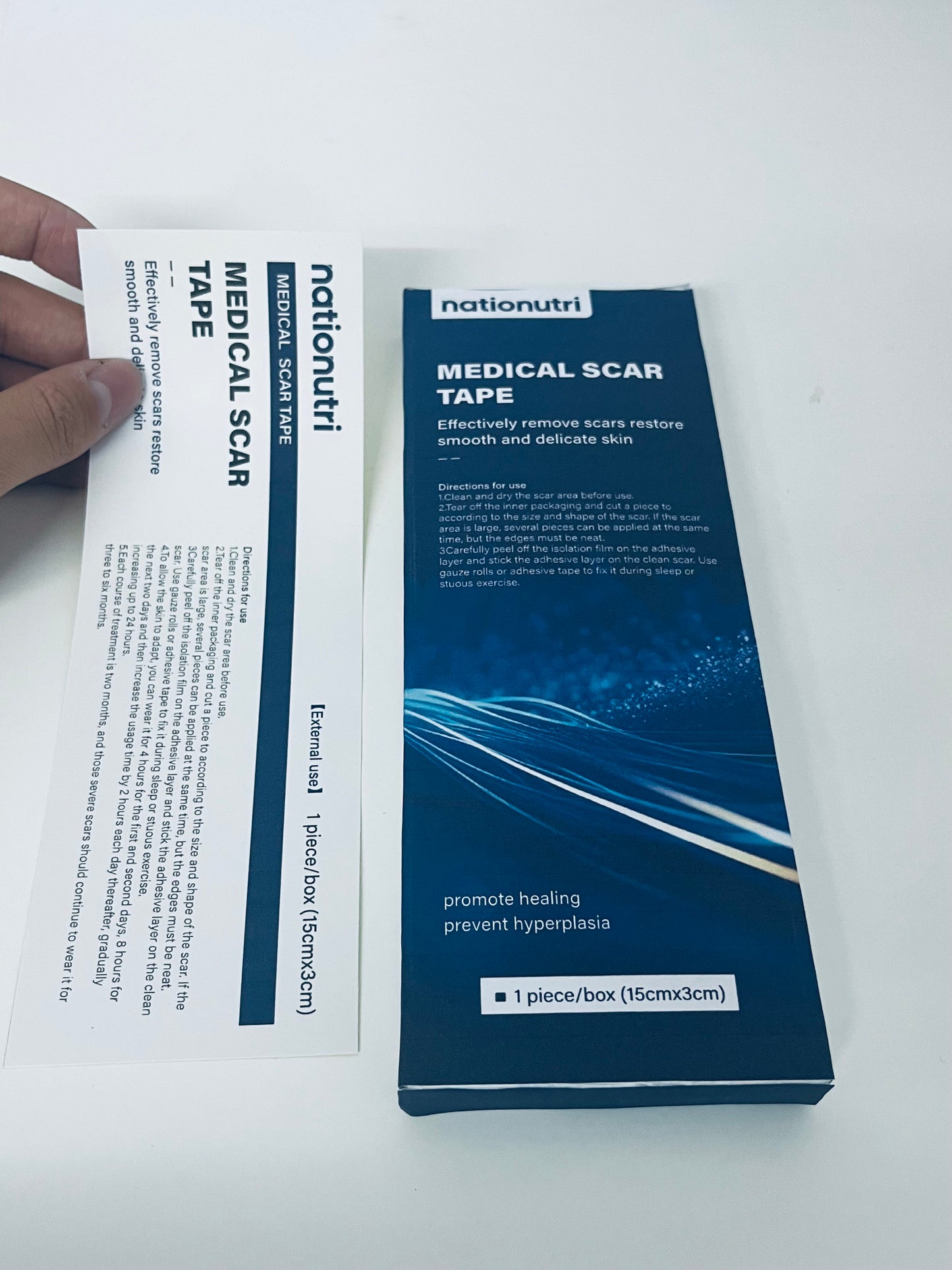 nationutri Medical Scar Tape - 15cm×3cm Scar Reduction Dressing, Promotes Healing & Prevents Hyperplasia, For Post-Injury/Post-Surgery Skin Care