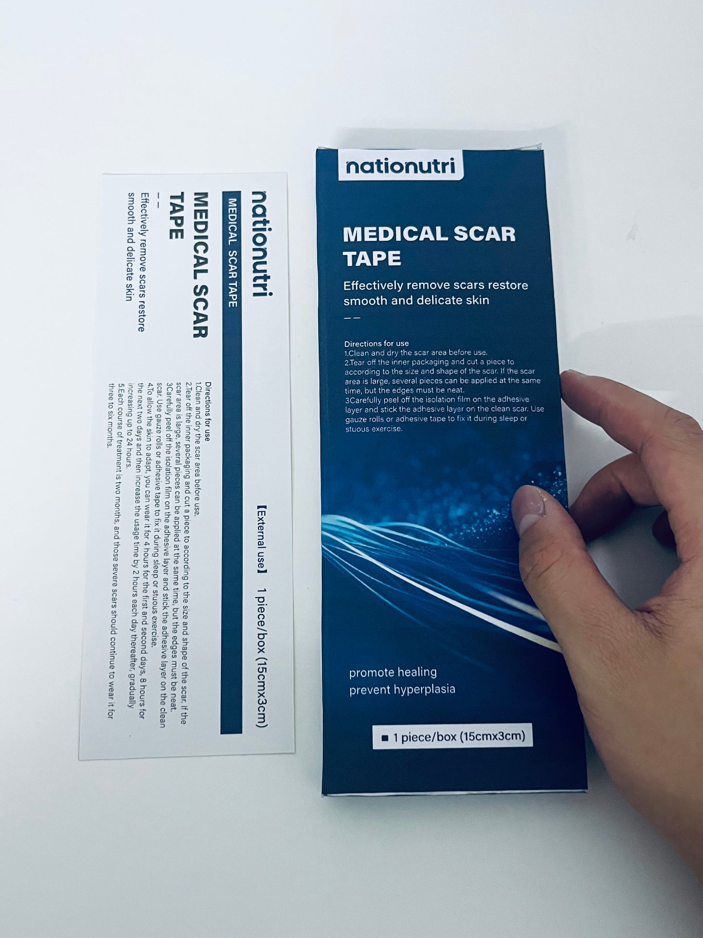 nationutri Medical Scar Tape - 15cm×3cm Scar Reduction Dressing, Promotes Healing & Prevents Hyperplasia, For Post-Injury/Post-Surgery Skin Care