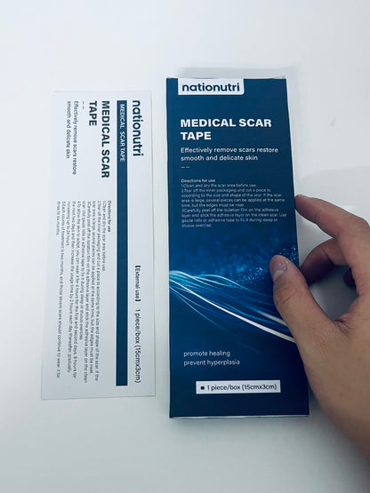 nationutri Medical Scar Tape - 15cm×3cm Scar Reduction Dressing, Promotes Healing & Prevents Hyperplasia, For Post-Injury/Post-Surgery Skin Care