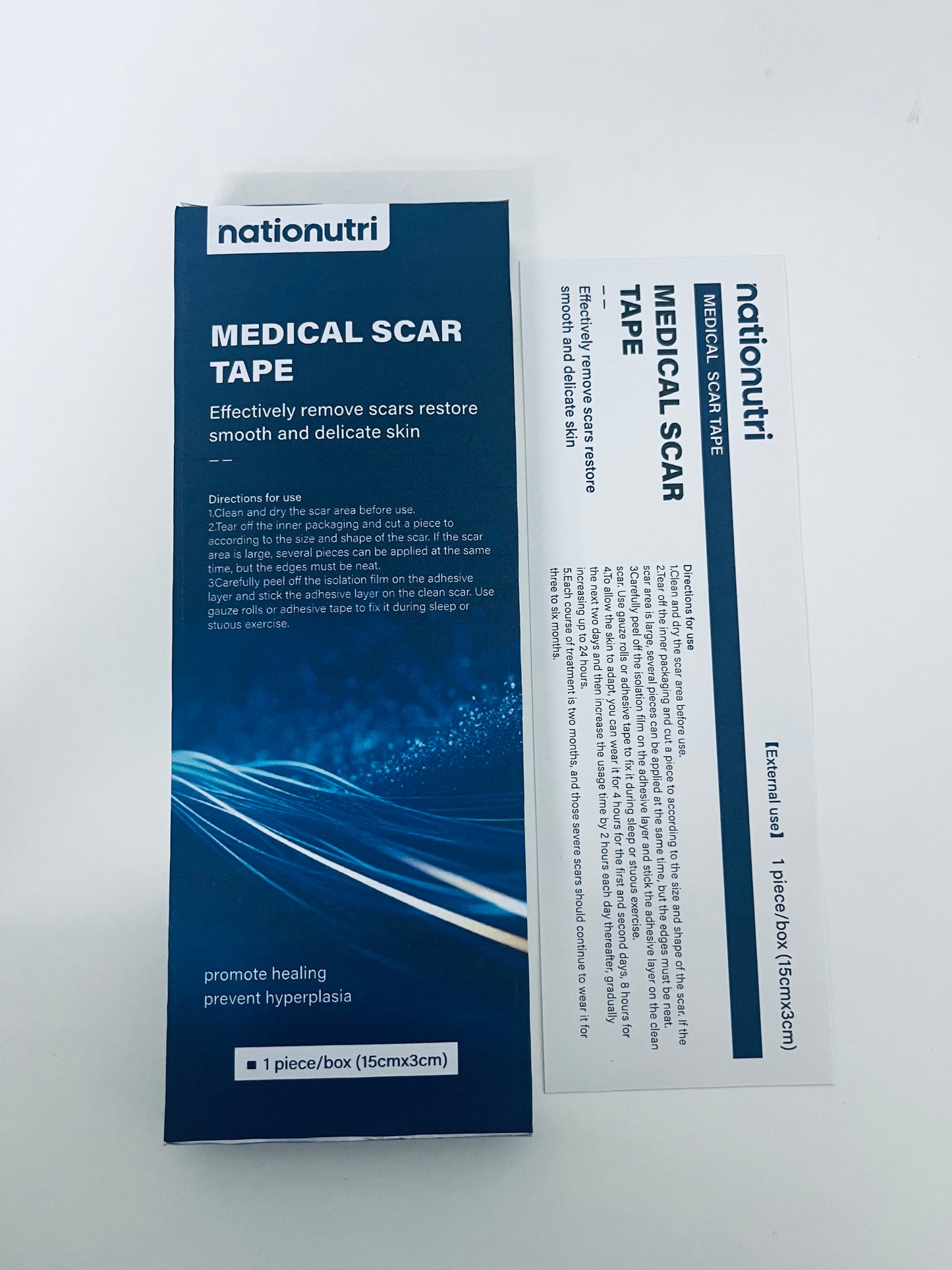 nationutri Medical Scar Tape - 15cm×3cm Scar Reduction Dressing, Promotes Healing & Prevents Hyperplasia, For Post-Injury/Post-Surgery Skin Care