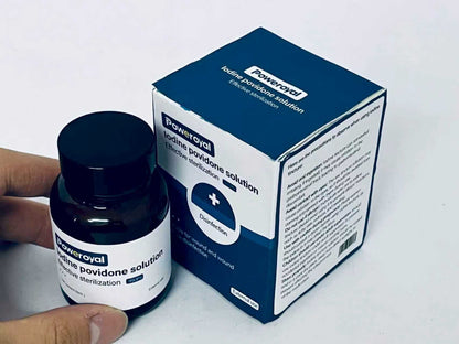 Poweroyal 10% Povidone-Iodine Liquid Topical Solution, Topical Antiseptic for Cuts, Scrapes, Burns, and Minor Skin Wounds