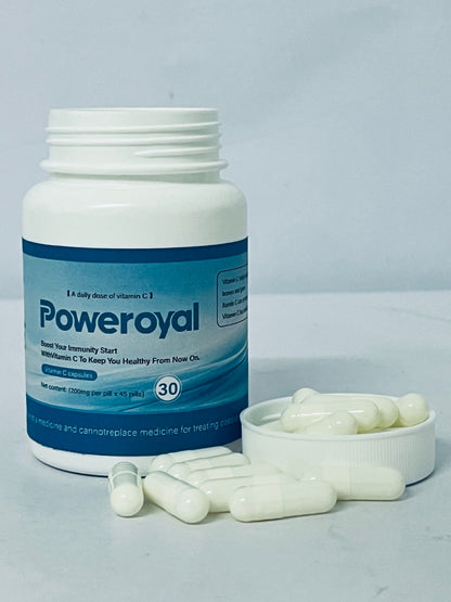 Poweroyal Vitamin C 1000mg by Core Med Science, 30 Softgels - Non-GMO Natural Liposomal Vitamin C Supplement That Promotes Healthy Skin - Immune System Booster for Adults, Supports Collagen Formation