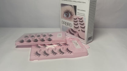 DRBIRD False eyelashes Anime Lashes Korean Japanese Look Like Asian Natural Look False Eyelashes