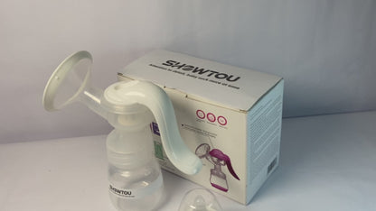 SHOWTOU  Manual Breast Pump, Adjustable Suction Silicone Hand Pump Breastfeeding, Small Portable Manual Breast Milk Catcher Baby Feeding Pumps & Accessories, White, Mother’s Day Gifts
