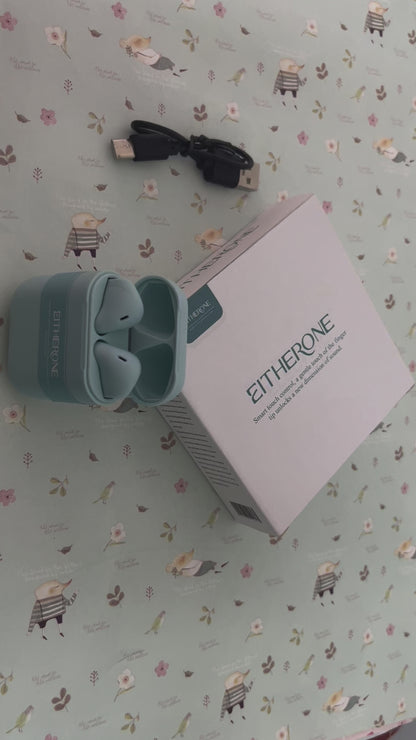 EITHERONE Headphones,Splendid Blue,Deep Bass,ANC,Immersive Sound,Up to 44 Hour Playtime with Charging case, Bluetooth 5.3