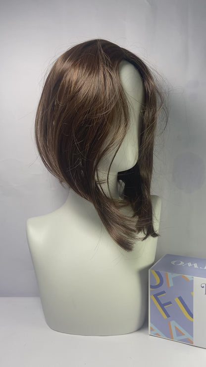 TESTWO 12 Inches/30cm Women Short Cosplay Party BOB Wig ( Brown)