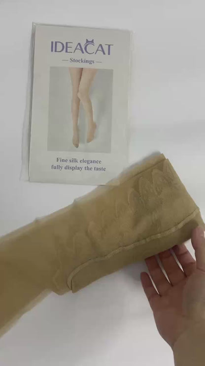 IDEACAT Stockings Ultra Sheer Pantyhose for Women, Without Shorts, Matte Surface, Flat Seams, Invisible Toe