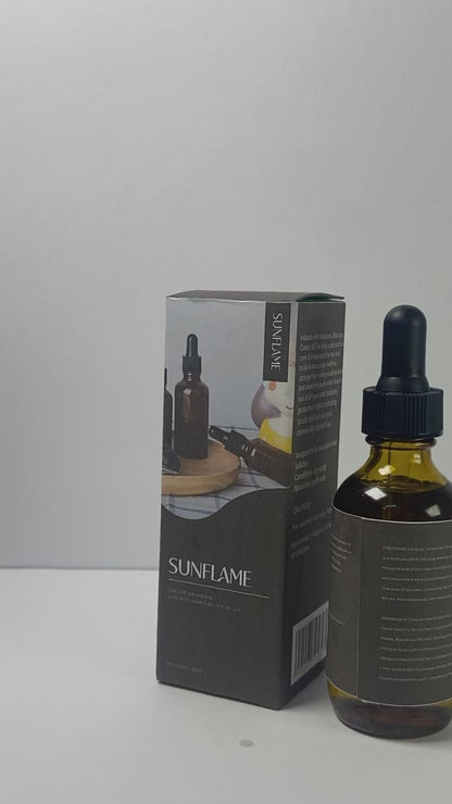 SUNFLAME Essential oils Organic Rosemary Oil Vitamin E Nourish Scalp & Skin and Reduce Hair Loss Blend Massager Boosting Hair Thickness for All Hair Types, Dropper Bottle 30 ml