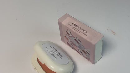CROWNMISS Powder Blush, Radiant Glow Face Blusher, Blendable Formula, Lasting Moisturizing, Ultra Fine Lightweight Texture, Natural Cherry Color