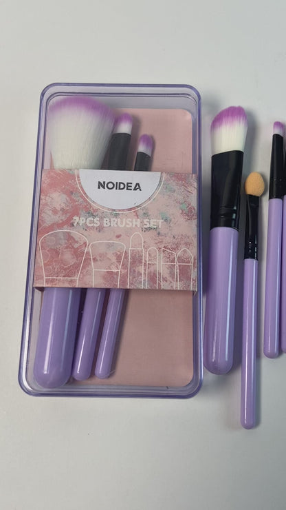 NOIDEA 7Pcs Makeup Brush, Best Gift For Women/Girls, Used For Powder, Foundation, Highlight, Eye Shadow, Concealer, Etc., Suitable For Beginners ( purple 7pcs)