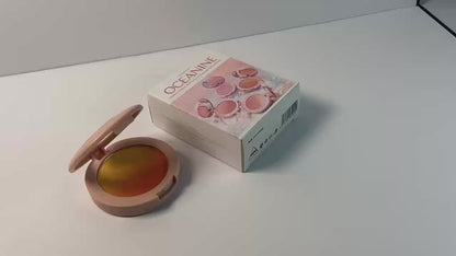 OCEANINE Baked Blush - Bella Bellini (0.12 Ounce) Vegan, Cruelty-Free Powder Blush - Shape, Contour & Highlight Face for a Shimmery or Matte Finish