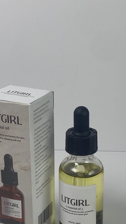 LITGIRL Essential Oil, rosemary,Stress-Supportive Botanical Blend for Clear Skin, Calm & Confidence, 30mL