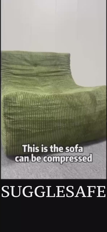 SUGGLESAFE sofas Bean Bag Chairs for Adults Giant BeanBag Chair Sofa Memory Foam Bean Bag Chair Couch with Ergonomic Design for Adults and Kids Home Living Room Bedroom Office Home Gaming Salon(Dark Green)