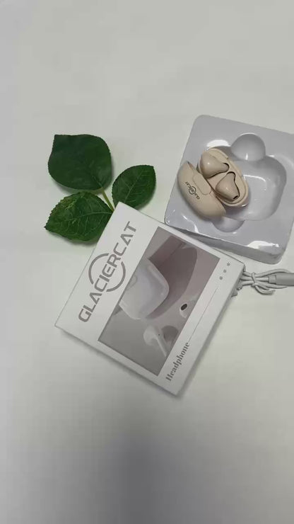GLACIERCAT Wireless Bluetooth Earbuds , Hi-Res Audio Headphones, Hybrid Active Noise Cancellation Earphones