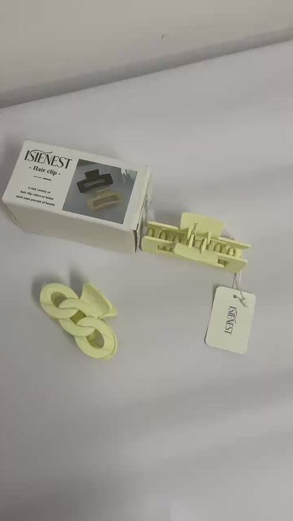 ISIENEST Large Hold Hair clamps for Women, Girls, 4.13 Inches, Matte Finish, Big Matte Strong Clips Large Hair Claw Clips 2 Pcs