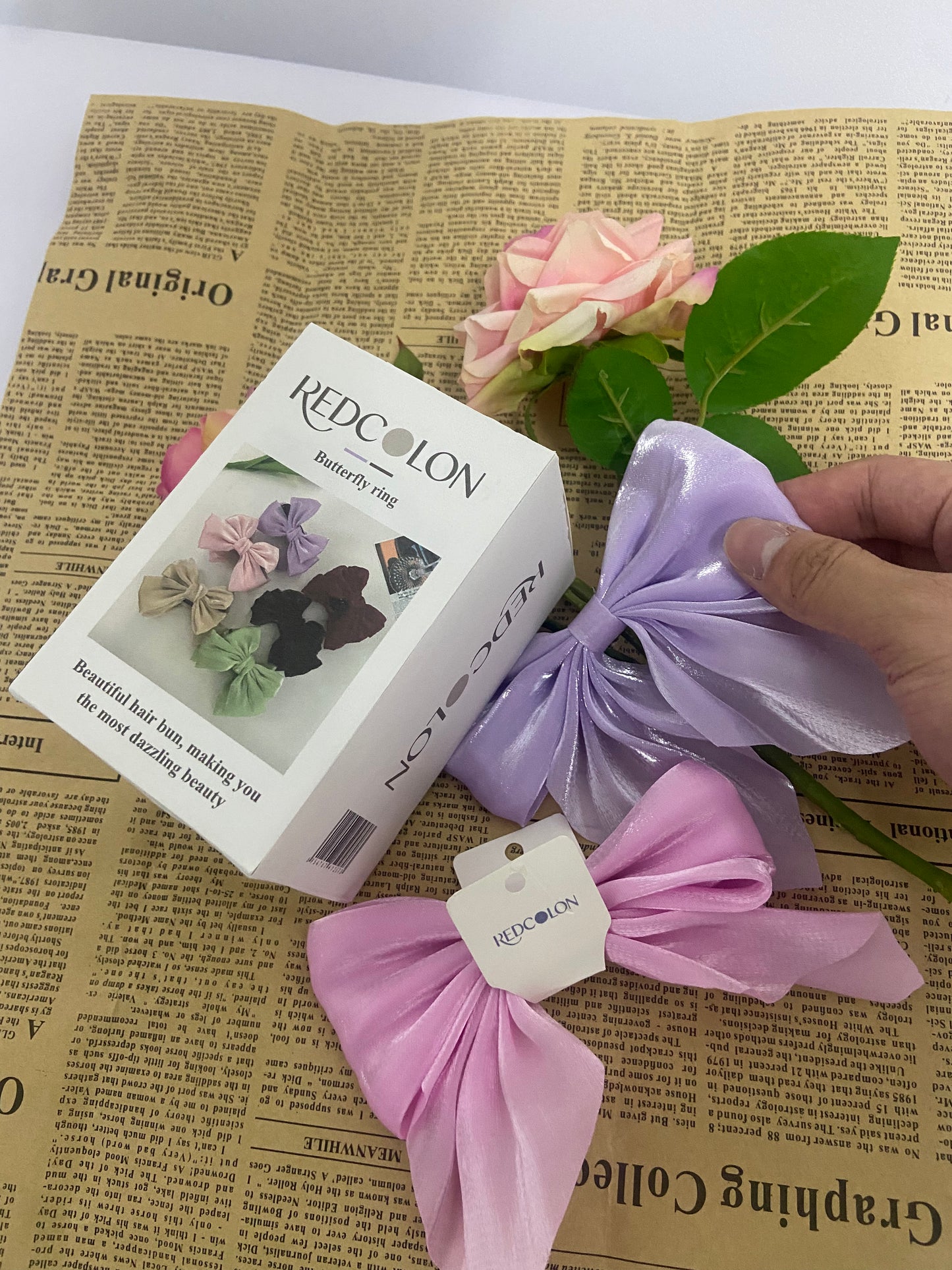 REDCOLON Hair Bows for Women Bows Hair Accessories for Womens Girls 6PCS, Valentine's Day Hair Bows for Women Cute  Bow Hair Clips, Silky Satin Ribbon Bows for Hair