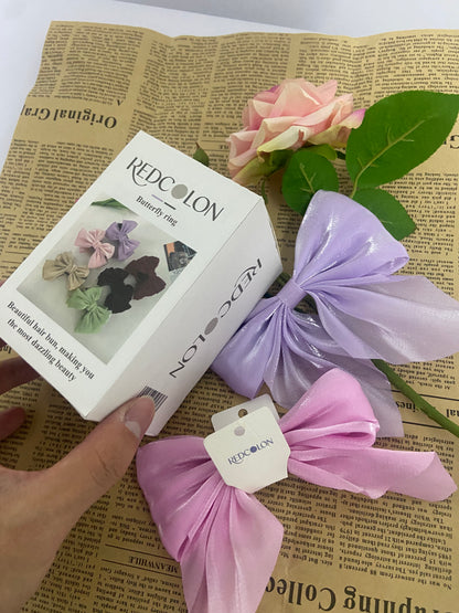 REDCOLON Hair Bows for Women Bows Hair Accessories for Womens Girls 6PCS, Valentine's Day Hair Bows for Women Cute  Bow Hair Clips, Silky Satin Ribbon Bows for Hair