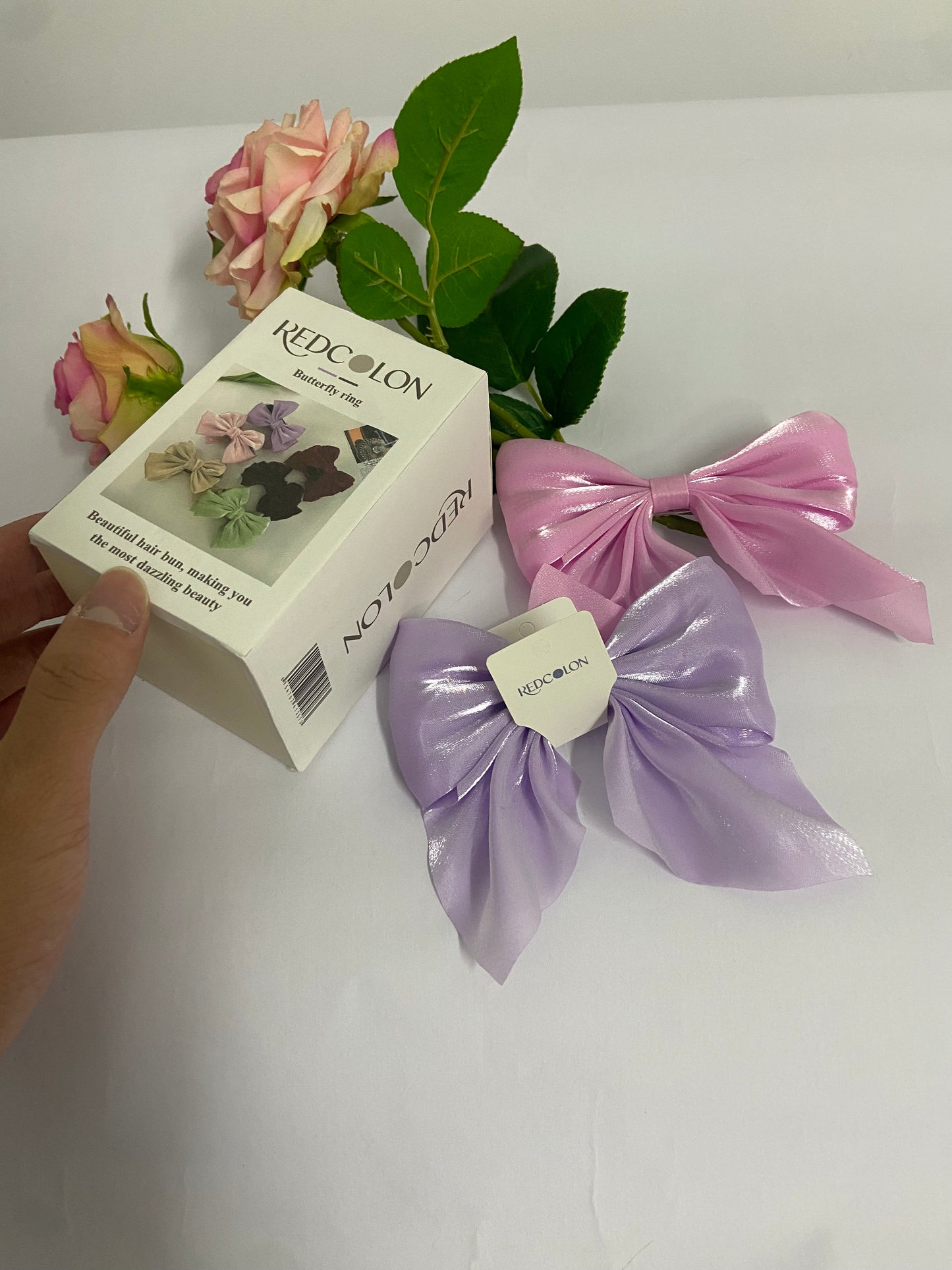 REDCOLON Hair Bows for Women Bows Hair Accessories for Womens Girls 6PCS, Valentine's Day Hair Bows for Women Cute  Bow Hair Clips, Silky Satin Ribbon Bows for Hair