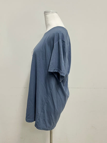 utopiangle Haze Blue Loose Short-Sleeve T-Shirt Minimalist & Casual Comfortable & Skin-Friendly Essential Versatile Item for Daily Outfits