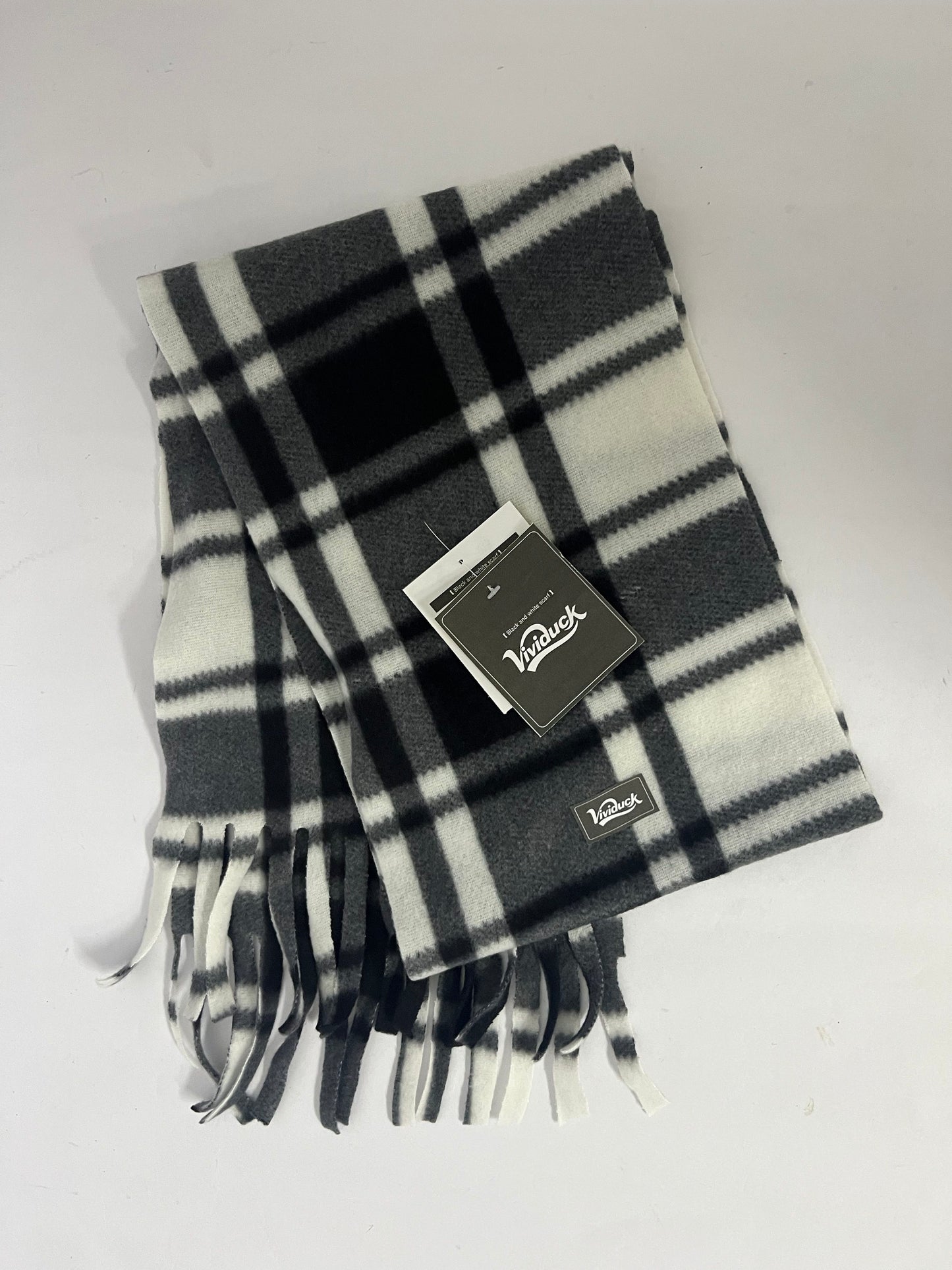 Vividuck   Scarf for Women and Men-Fall Winter Classic Cashmere Feel Tartan Checkered Plaid Scarves