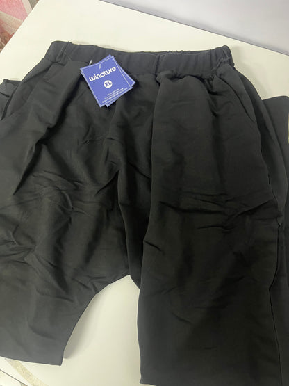 winature Solid Black Pants: Soft Blended Fabric Elastic-Waist Bottoms for Daily Comfort & Versatile Matching