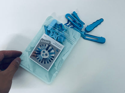wishair Blue Hair Clips - Whale & Star Shapes, Gentle Grip for Cute Hairstyles