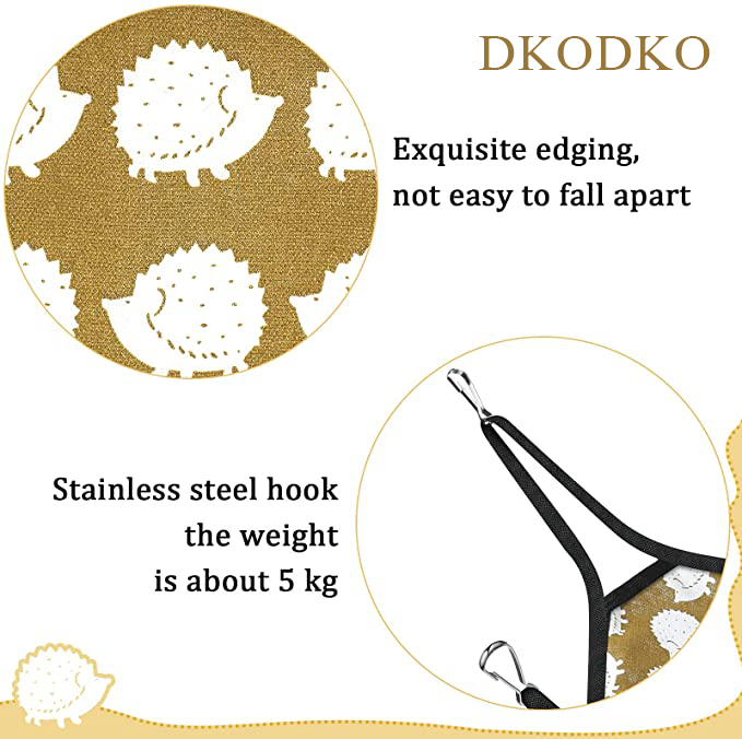 DKODKO 5 Pieces Pet  Cage Hammock Pet Hammocks Pet Cats Hammock Soft Pet Bed Suitable for Ferret Hammock Guinea Pig Hamster Gerbil Kittens Cats Cage