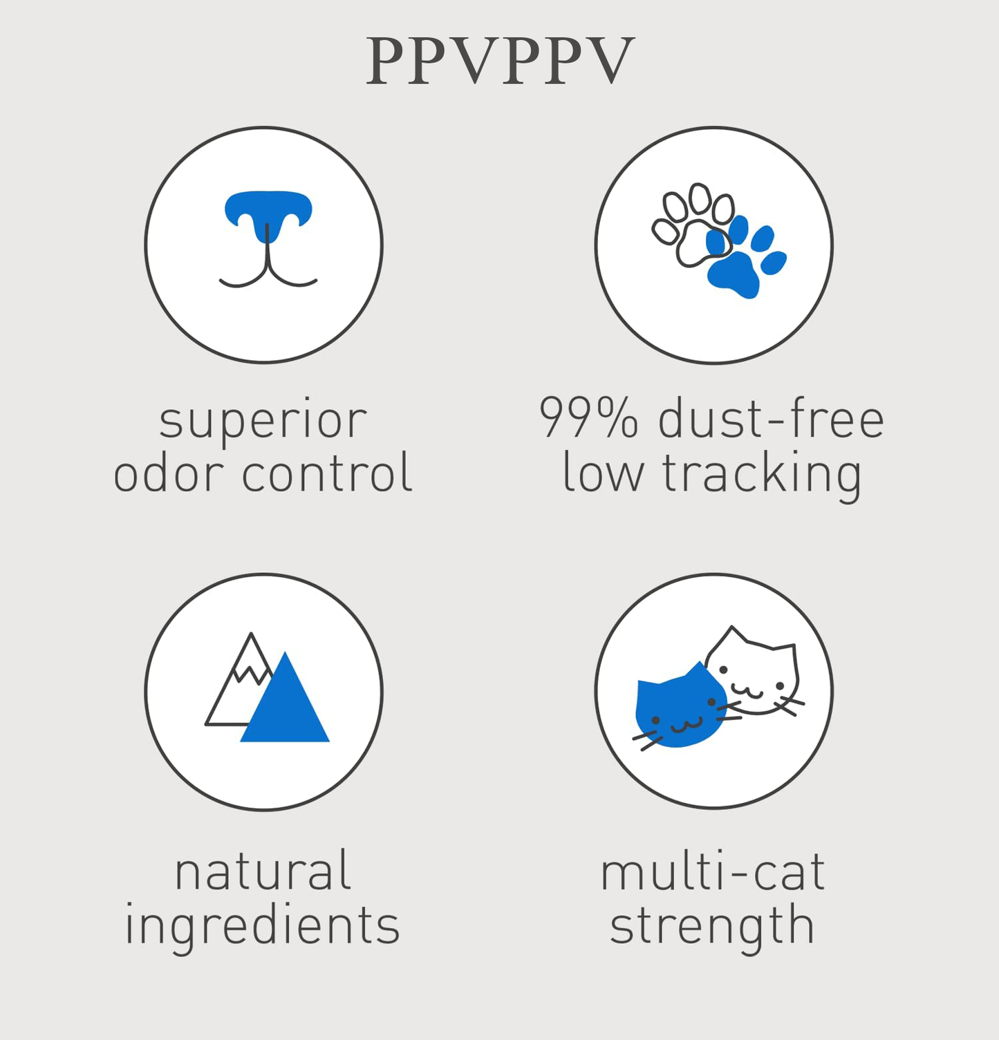PPVPPV Premium Clumping Cat Litter Ultra Uncented Cat litter 99.9% Dust-Free, Low Tracking, Hard Clumping, Superior Odor Control & Natural Ingredients