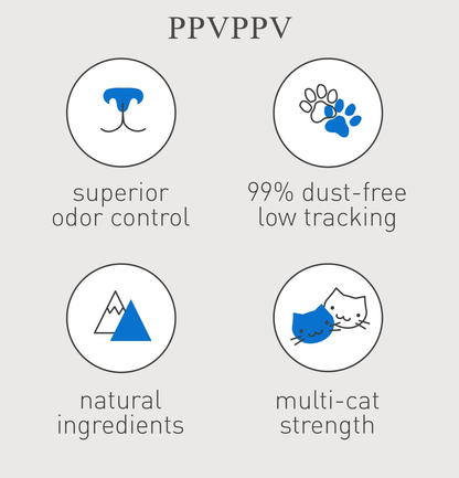 PPVPPV Premium Clumping Cat Litter Ultra Uncented Cat litter 99.9% Dust-Free, Low Tracking, Hard Clumping, Superior Odor Control & Natural Ingredients
