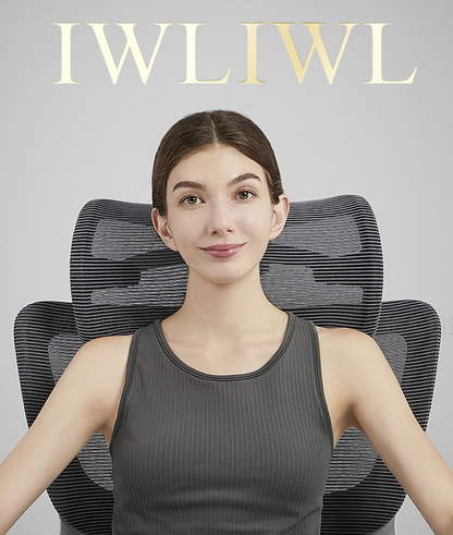 IWLIWL Ergonomic Office Chair Computer Desk Chiar Mesh High Back Desk Chair with 4D Armrest 3D Headrest, Mesh Computer Chair with Adjustable Lumbar Support, Rocking Executive Swivel Chair for Home