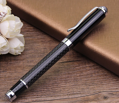 JKPJKP heavy luxury  Pens logo customized metal roller ball pen carbon fiber pen