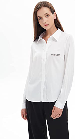 VHPVHP Women's Button-Down Shirts Long Sleeves Casual Work Blouse
