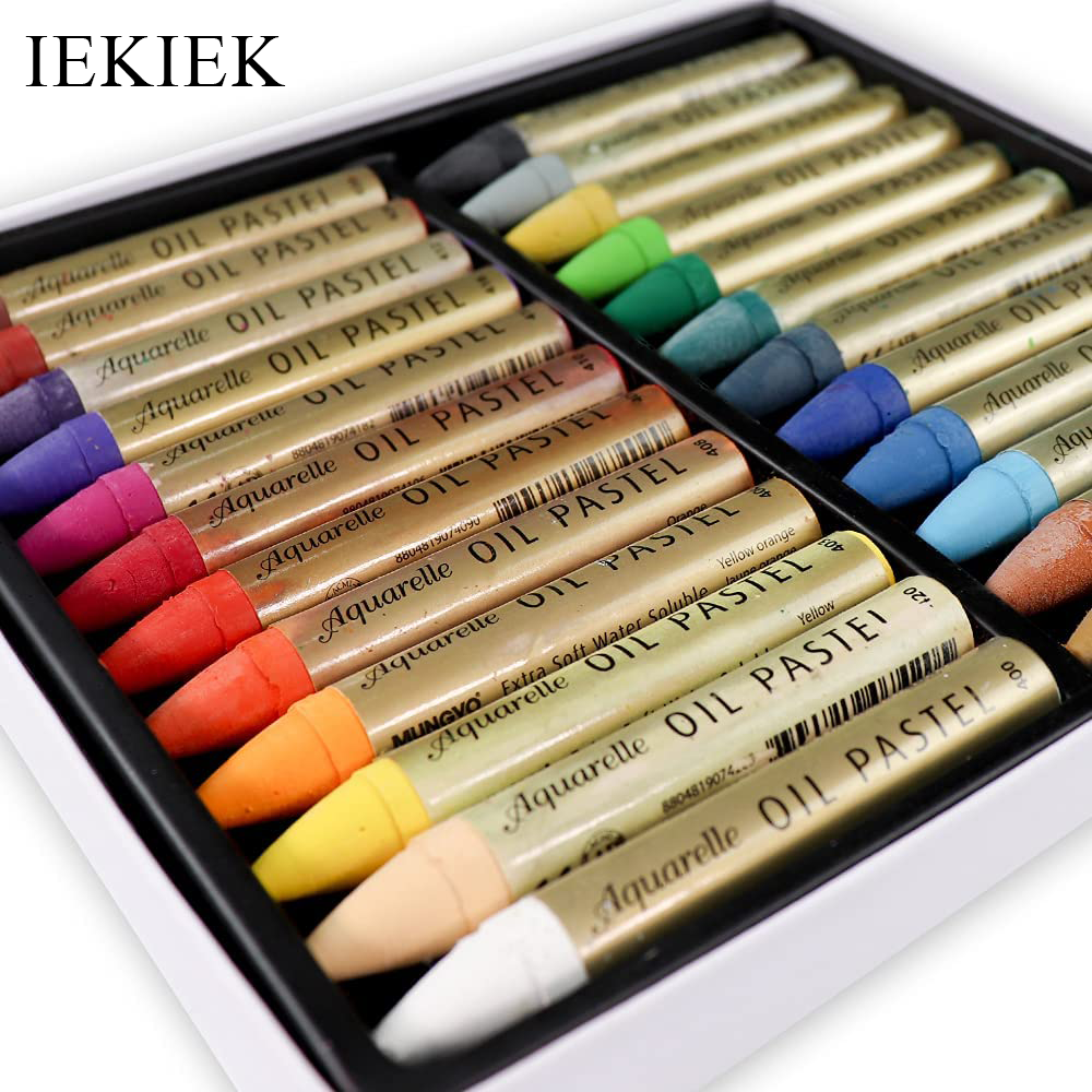 IEKIEK Oil pastels Non Toxic Soft Water Soluble Oil Pastels for Artist and Professional (24 Colors)