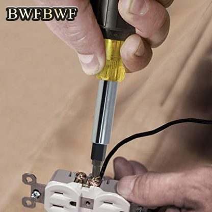 BWFBWF 32557 Multi-Bit Screwdriver / Nut Driver, Heavy Duty 10-in-1 with Interchangable Shafts and Ph, Sl, Sq, Hex Bits and Nut Drivers